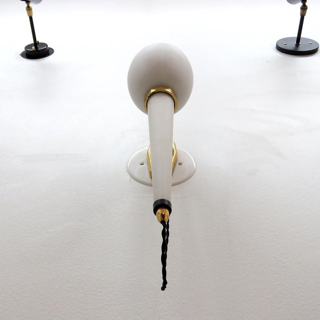 Glass Torch Wall Light by Stilnovo, 1950 For Sale In Los Angeles - Image 6 of 10