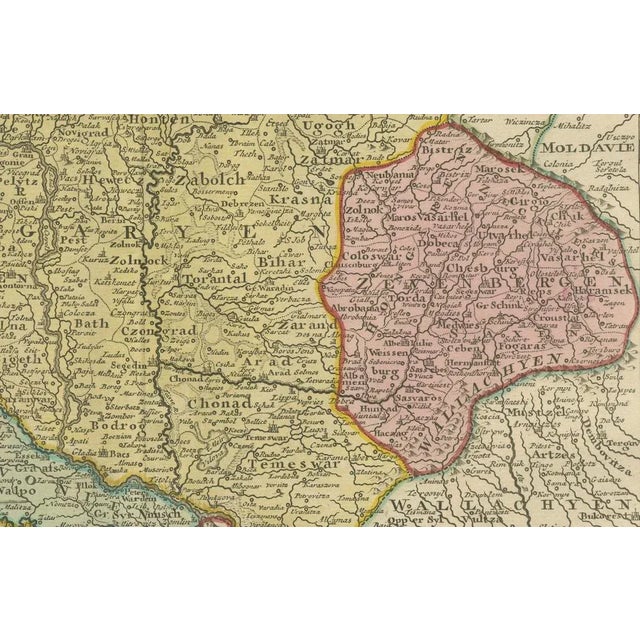 Antique Map of Hungary and Transylvania by Isaac Tirion, 1740 For Sale - Image 5 of 10