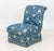 Blue Floral Print Upholstered Chair & Ottoman For Sale In New York - Image 6 of 12