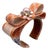 Hermes Dot Vintage Silk Necktie Cuff Bracelet For Sale
