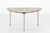 A sculptural Belgian mid‑century coffee table from the 1960s, distinguished by its organic, triangular form and elegant...