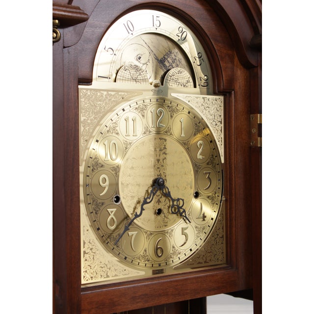 Pearl Cherry Tall Case Grandfather Clock For Sale - Image 15 of 18