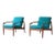 1950s Pair of ‘Paper Knife’ Model 121 Lounge Chairs by Kai Kristiansen for Magnus Olesen, Denmark, For Sale