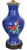 Late 20th Century Chinese Cloisonne Table Lamps With Flowers & Butterfly in Cobalt Blue - a Pair For Sale In Providence - Image 6 of 10