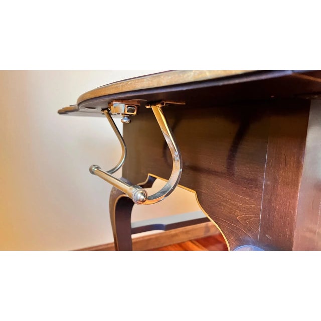 Brass 1980s Union National Furniture Company Flip Top Butler's Cart For Sale - Image 8 of 15