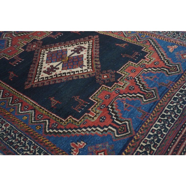 Antique Afshar Rug 3'3'' x 4'2'' For Sale In New York - Image 6 of 10