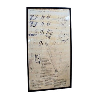 Large Vintage Martin Baker Ejector Seat Training Poster For Sale