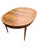 Brown Vintage American Furniture Burl Walnut Oval Expandable Dining Table With 3 Leaves & Original Table Pad For Sale - Image 8 of 13