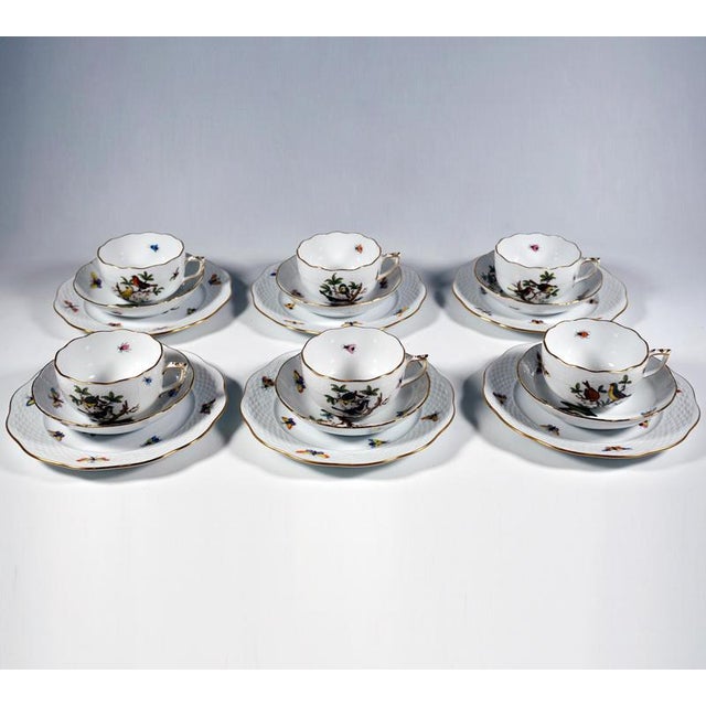 Rothschild Oiseaux Tea and Dessert Set for Six Persons from Herend, Set of 23 For Sale - Image 6 of 9