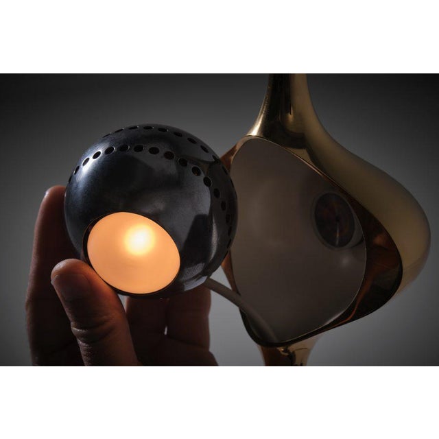 Cobra Table Lamp in Brass by Angelo Lelii for Arredoluce, Italy, 1962 For Sale - Image 9 of 15