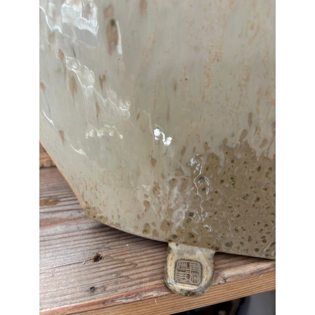 Vintage Glazed Stoneware Vase, 1980s For Sale - Image 15 of 18
