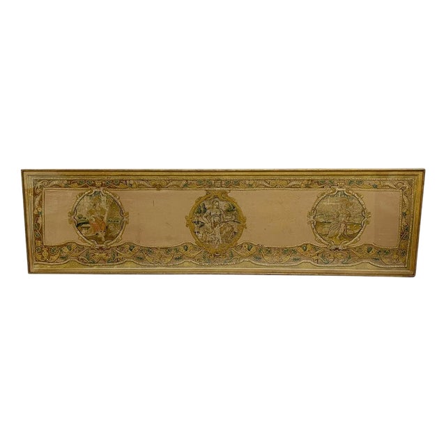 Antique Embroidered Panel with Three Theological Virtues For Sale