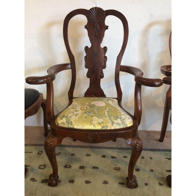 Antique Queen Anne Style Mahogany Dining Chairs Set of 8 Chairish