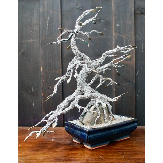 A Superb Vintage Silver Solder Bonsai Tree. This Silver Solder Bonsai has been handcrafted to replicate the art of Bonsai...