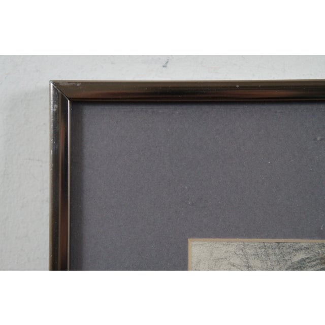 Antique 19th Century French Jean Francois Millet Femme à Moitié Nue Nude Etching 16" For Sale - Image 10 of 11