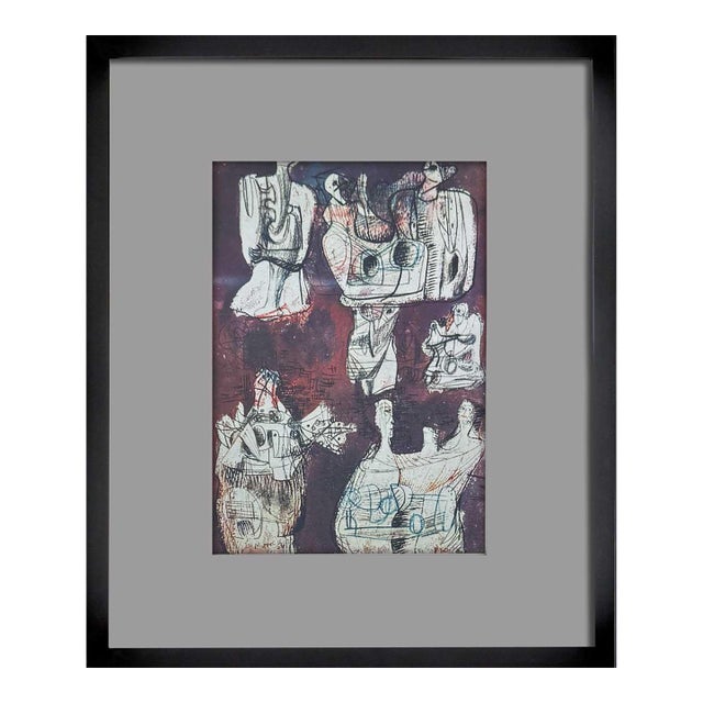 Henri Moore Lithograph Limited Edition ~Reclining Figures Study ~ Rare Find For Sale