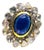 Bochic “Orient” Vintage Rose Cut Diamond & Tanzanite Ring Set 18K Gold & Silver For Sale