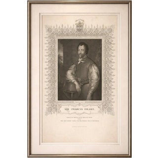Antique Portrait of Sir Francis Drake Tallis, 1850 For Sale