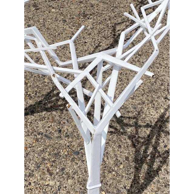 Metal Late 20th Century Modern White Iron Branch Sculptural "Crown of Thorns" Dining Table Desk Base For Sale - Image 7 of 12