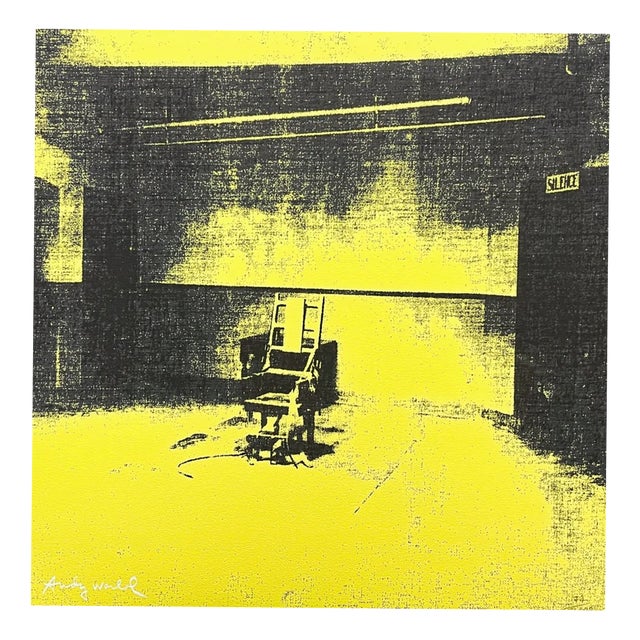 After Andy Warhol, Electric Chair Yellow, 1980s, Print For Sale