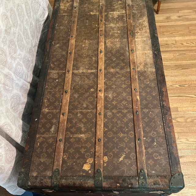 Louis Vuitton Authentic Vintage Louis Vuitton Travel Trunk Norma Restored For Sale - Image 4 of 12