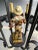 Edward F. Caldwell & Co. Bronze & Iron 8-Light Gothic Chandelier With Figural Harlequin Sculpted on Plinth For Sale - Image 4 of 13