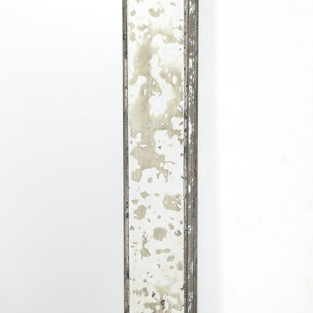 1950s Mid-Century Modernist Minimal Mirror With Antiqued Border For Sale - Image 5 of 13