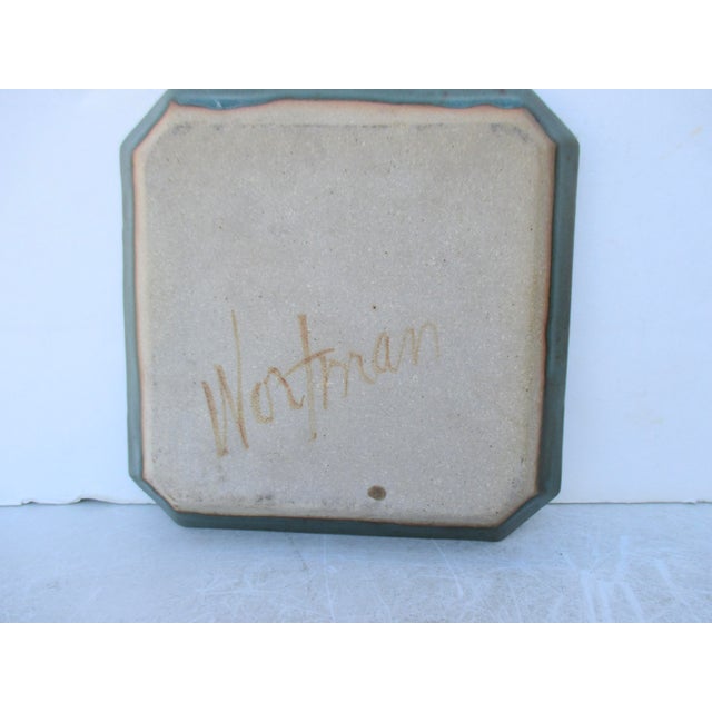 Vintage Stoneware Plate by Wortman Pottery For Sale In New York - Image 6 of 6