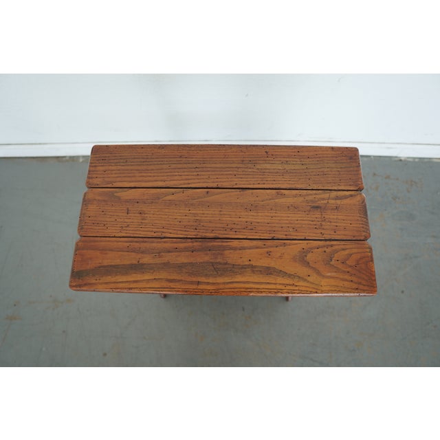 Brown Vintage Old Hickory American Provincial Side Tables (Set of 2) For Sale - Image 8 of 15