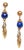 Late 20th Century Pair of 22K Gold and Lapis Lazuli Earrings by Deborah Lockhart Phillips For Sale