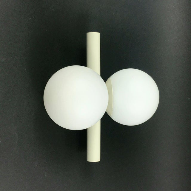 Mid-Century Modern Mid-Century Modern Space Age Opaline Glass Wall Lamp from Kaiser Leuchten, Germany, 1960s For Sale - Image 3 of 10