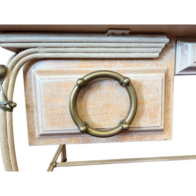 Coastal Style Executive Desk by Charles Hart For Sale In West Palm - Image 6 of 9