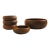 Teak Salad Bowl Set - 1 Large, 4 Small For Sale