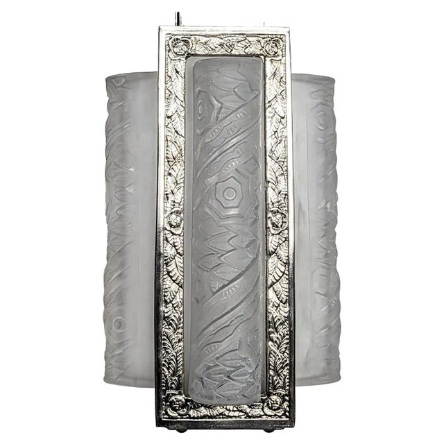 French Art Deco Chandelier, Lantern by Schneider For Sale In New York - Image 6 of 9