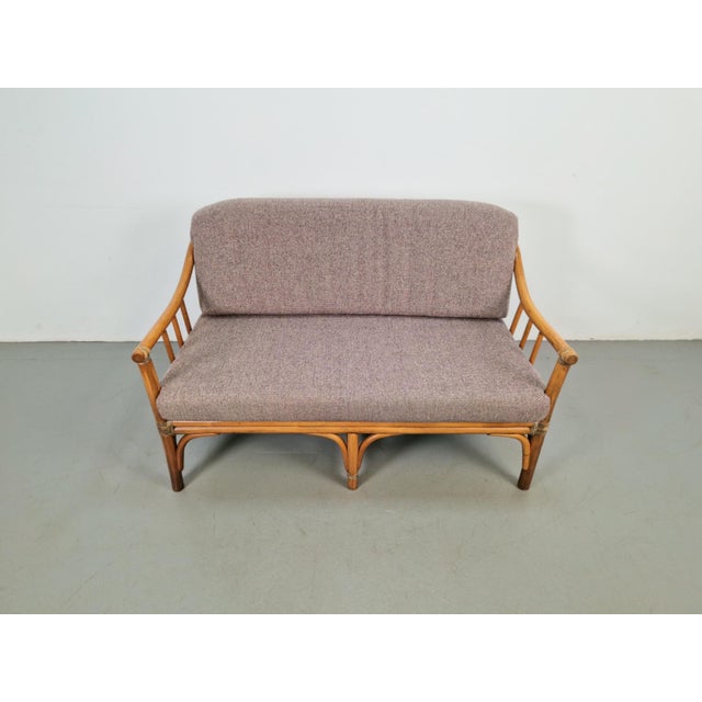 Organic Modern Bamboo and Rattan Loveseat from McGuire, 1970s For Sale - Image 12 of 18