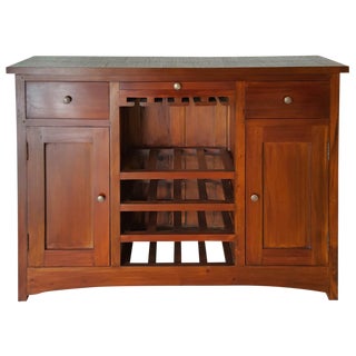 Mahogany Wood Bar Chest For Sale