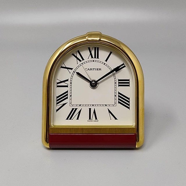 1980s cartier romane pendulette (desk/alarm clock). A true testament to swiss horological precision and french luxury...
