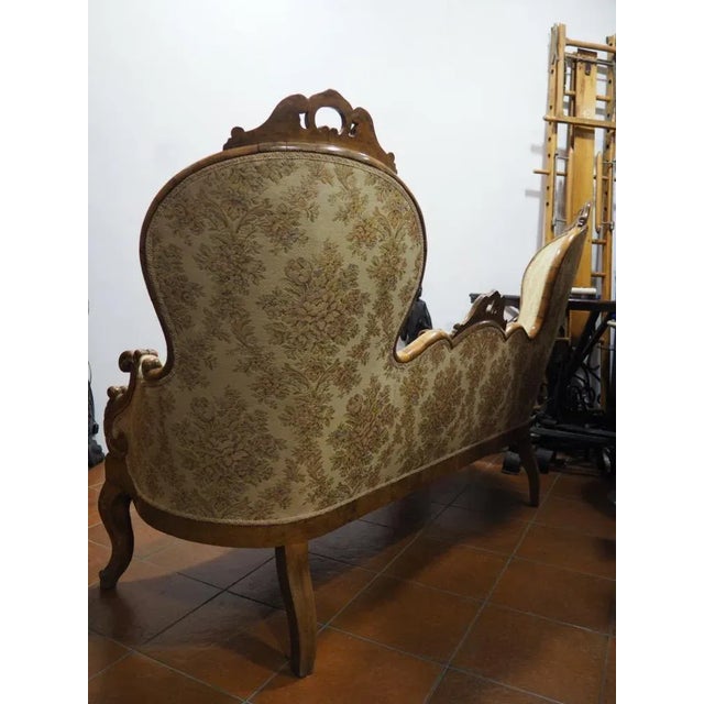 Brown Double-Head Sofa, 1800s For Sale - Image 8 of 13