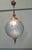 Large French Pale Blue Dimple Globe Pendant Light, 1960 For Sale - Image 3 of 7