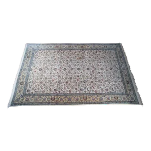 Mid 20th Century Monumental 100% Wool Floral Animal Birds Area Rug Carpet 19' X 12'