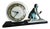 Art Deco Marble and Bronze S Marti Clock with Geo Maxim Sculpture, 1920s For Sale
