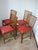 Vintage Chairs in Oak and Eco-Leather, 1960s, Set of 4, in Very Good conditions. Designed 1960 to 1969