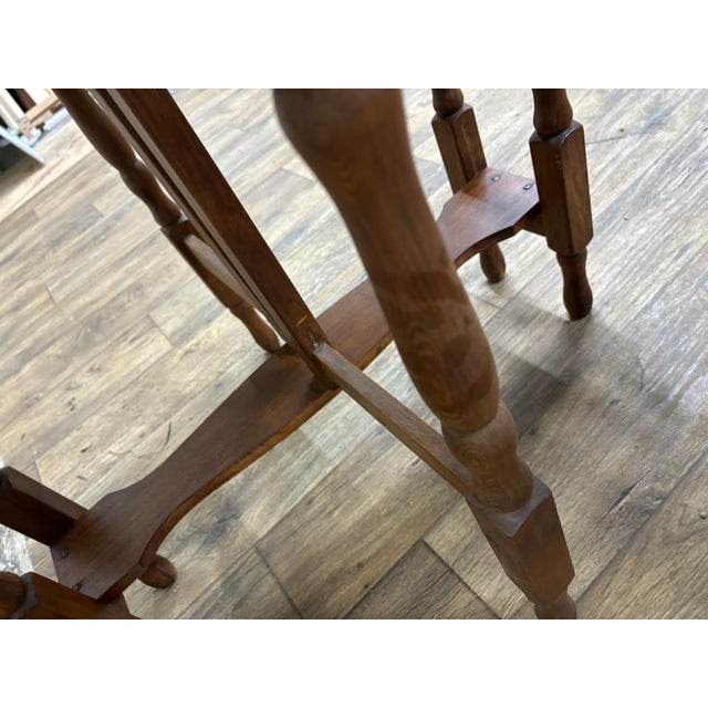 Brown Antique Tiger Oak Drop Leaf Gate Leg Occasional Table Side Table Center Table For Sale - Image 8 of 13