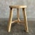 Vintage Reclaimed Elm Wood Round Stool For Sale - Image 4 of 10