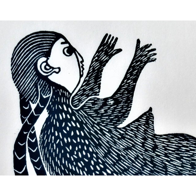 Folk Art Egevadluq Ragee, Sea Spirit, 1965 For Sale - Image 3 of 7