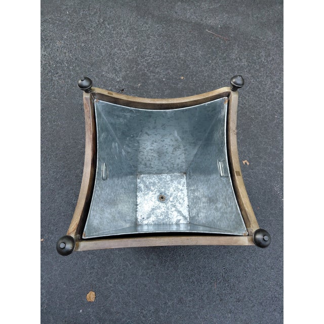 Bring architectural character to your home or garden with this handsome vintage square planter, crafted with gracefully...