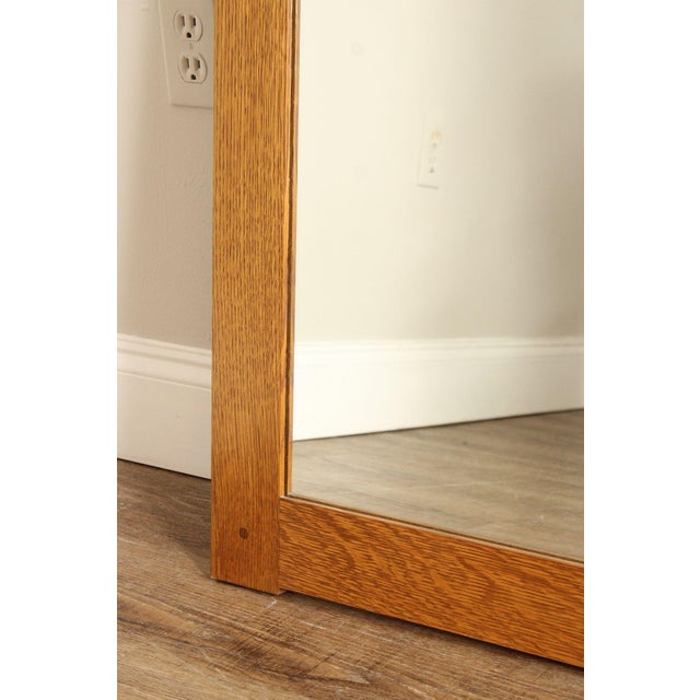 Wood Stickley Mission Collection Oak Wall Mirror For Sale - Image 7 of 12