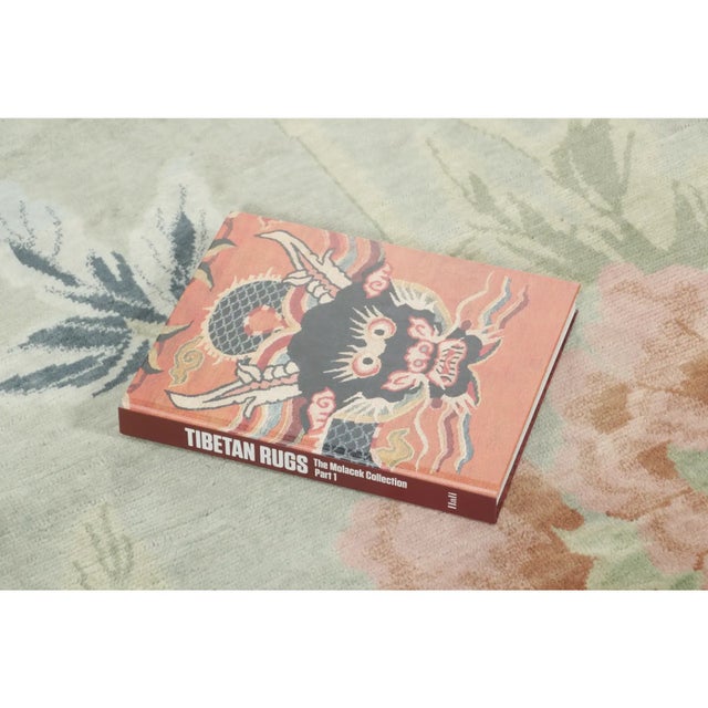 Textile Chinese Art Deco Style Square Floral Wool Rug by Rug & Kilim, India For Sale - Image 7 of 8