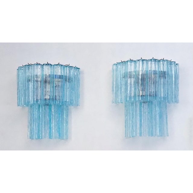 Murano Glass Tube Wall Sconces, 1990, Set of 2 For Sale - Image 16 of 17
