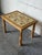 Brown Oak Tile Coffee Table With Leaf Print Danish Mid-Century Modern 1960s For Sale - Image 8 of 9